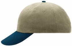 Daiber Șapcă promoțională cu 6 panele MB6111 - Deschisă khaki / albastru închis | uni (MB6111-21947)