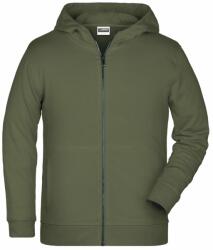 Daiber Hanorac pentru copii cu fermoar din bumbac bio 8026k - Măslin | 2XL (8026K-1781109)