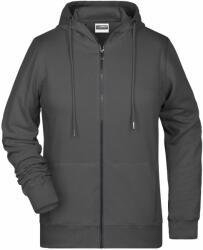 Daiber Hanorac de damă cu fermoar din bumbac bio 8025 - Grafit | XL (8025-1780781)