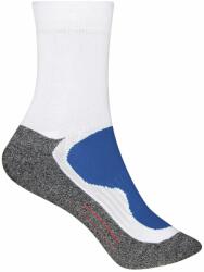 Daiber Șosete sport înalte JN211 - Albă / albastru regal | 42-44 (JN211-150374)