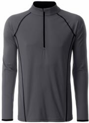 Daiber Tricou funcțional pentru bărbați cu mânecă lungă JN498 - Titan / neagră | XL (JN498-1752363)