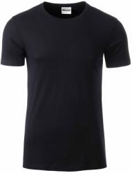 Daiber Tricou clasic pentru bărbați din bumbac organic 8008 - Neagră | XL (8008-1755128)