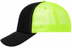 Daiber Șapcă retro trucker MB6550 - Neagră / neon galbenă (MB6550-147716)