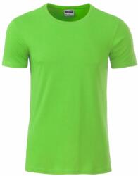 Daiber Tricou clasic pentru bărbați din bumbac organic 8008 - Limo verde | S (8008-1755215)