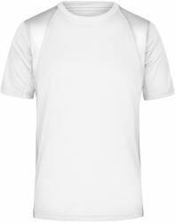 James & Nicholson (Daiber) Tricou sport pentru bărbați cu mânecă scurtă JN306 - Albă / albă | XXL (1-JN306-96715)