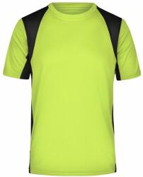James & Nicholson Tricou sport pentru bărbați cu mânecă scurtă JN306 - Fluorescentă galbenă / neagră | XXL (1-JN306-95666)