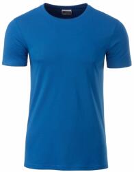 Daiber Tricou clasic pentru bărbați din bumbac organic 8008 - Albastru regal | XL (8008-1755278)