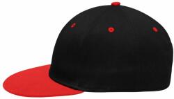 Daiber Șapcă două culori Flatpeak MB6581 - Neagră / tomato | uni (MB6581-1713315)
