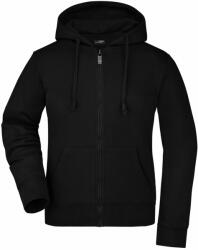 Daiber Hanorac de damă cu fermoar și glugă JN053 - Neagră | XL (JN053-149867)