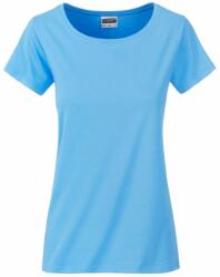 Daiber Tricou clasic de damă din bumbac organic 8007 - Albastru ceruleu | L (8007-1754838)