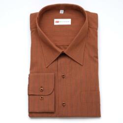 Willsoor pentru bărbați clasic tricouri clasic (înălțime 176-182) 6169 în maro culoare cu bandă