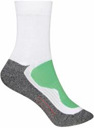 Daiber Șosete sport înalte JN211 - Albă / verde | 35-38 (JN211-150376)