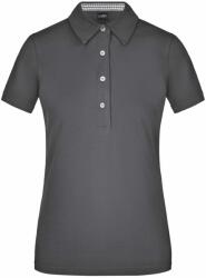 Daiber Tricou polo elegant pentru femei JN969 - Grafit / grafit / albă | L (JN969-1714336)