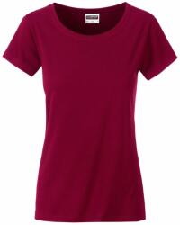 Daiber Tricou clasic de damă din bumbac organic 8007 - Vin | 2XL (8007-1772804)