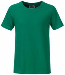 Daiber Tricou clasic pentru băieți din bumbac organic 8008B - Verde irlandeză | XS (8008B-1755037)