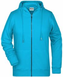 Daiber Hanorac de damă cu fermoar din bumbac bio 8025 - Turcoaz | XL (8025-1780853)