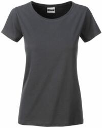 Daiber Tricou clasic de damă din bumbac organic 8007 - Grafit | L (8007-1754748)