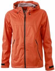 Daiber Jacheta softshell pentru bărbați cu glugă JN1098 - Oranj închis / gri oțel | L (JN1098-1725257)