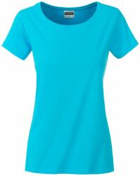 Daiber Tricou clasic de damă din bumbac organic 8007 - Turcoaz | L (8007-1754863)