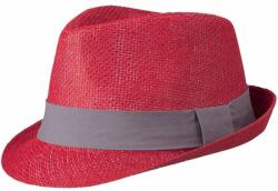 Myrtle Beach Pălărie de vară MB6564 - Roșie / gri închis | L/XL (MB6564-1700308)