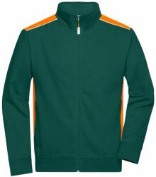 James & Nicholson (Daiber) Hanorac fără glugă pentru bărbați JN870 - Închisă verde / oranj | XXXL (1-JN870-1764325)