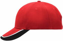 Myrtle Beach Șapcă promoțională MB049 - Roșie / albă / neagră | uni (MB049-40270)