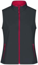 Daiber Vesta softshell de damă JN1127 - Gri oțel / roșie | XL (JN1127-1745473)