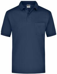 Daiber Tricou pentru bărbați polo cu buzunar JN026 - Albastru închis | XL (JN026-51623)