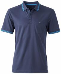 James & Nicholson (Daiber) Tricou polo sport pentru bărbați JN702 - Albastru închis / aqua | S (1-JN702-1736821)