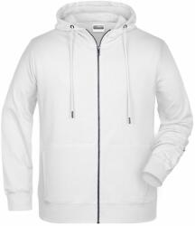 Daiber Hanorac pentru bărbați cu fermoar din bumbac bio 8026 - Albă | XL (8026-1780999)