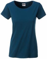 Daiber Tricou clasic de damă din bumbac organic 8007 - Petrol | L (8007-1754813)