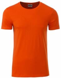 Daiber Tricou clasic pentru bărbați din bumbac organic 8008 - Închisă oranj | XL (8008-1755163)