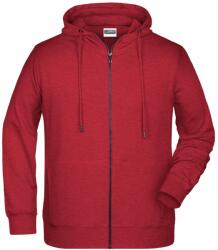 Daiber Hanorac pentru bărbați cu fermoar din bumbac bio 8026 - Carmin prespălat | XL (8026-1780903)