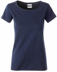 Daiber Tricou clasic de damă din bumbac organic 8007 - Albastru închis | L (8007-1743410)