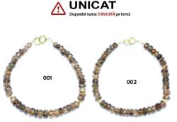  Bratara Andaluzit - Diametru 52 mm - Disc Fatetat Accesorii Gold Filled - 2-3, 6 x 5-6 mm - 1 Buc