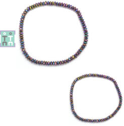  Bratara Hematit Grafitat- Diametru 58 mm - Disc Fatetat - 1, 7-2 x 4 mm - 1 Buc