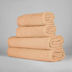 Ralex Pucioasa Set 4 prosoape baie 70x140 cm si 50x90 cm Bumbac 100%, Greek Border 500 grame/mp, Portocaliu Prosop