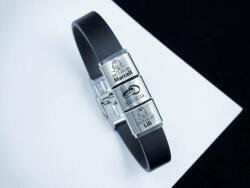 R. M. ékszer Közös életünk 3 egyedi medálos MoMents kaucsuk karkötő (16442RM)