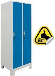 +Plus Mobilier VESTIAR METALIC CU PICIOARE SI 2 USI COLOR ALBASTRU 600x500x1920 mm (LxlxH), Asamblat, PLUS albastru Vestiar metalic compact 2 2 30 kg Da 600x500x1920 (61004019)
