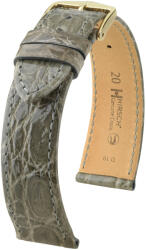 Hirsch Curea gri din piele Hirsch Genuine Croco M 18900830-1 (Piele de crocodil) Hirsch selection 18 mm