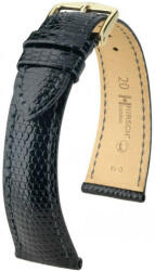 Hirsch Curea neagră din piele Hirsch London L 04266050-1 (Piele de șopârlă) Hirsch Selection 18 mm