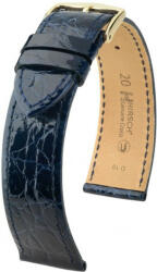 Hirsch Curea albastru închis din piele Hirsch Genuine Croco L 01808080-1 (Piele de crocodil) Hirsch Selection 17 mm