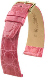 Hirsch Curea roz din piele Hirsch Prestige M 02208125-1 (Piele de crocodil) Hirsch Selection 14 mm (spona 10mm)