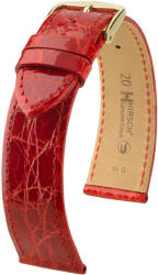 Hirsch Curea roșie din piele Hirsch Genuine Croco M 18900820-1 (Piele de crocodil) Hirsch selection 18 mm