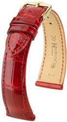 Hirsch Curea roșie din piele Hirsch London L 04207020-1 (Piele de aligator) Hirsch Selection 22 mm (spona 18mm)