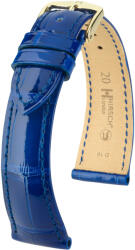 Hirsch Curea albastră din piele Hirsch London M 04307182-1 (Piele de aligator) Hirsch selection 14 mm