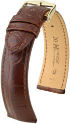 Hirsch Curea maro din piele Hirsch Genuine Alligator M 10200719-1 (Piele de aligator) 18 mm