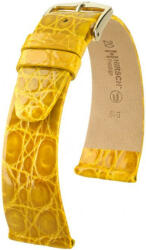 Hirsch Curea galbenă din piele Hirsch Prestige M 02308172-1 (Piele de crocodil) Hirsch Selection 14 mm (spona 12mm)