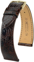 Hirsch Curea maro închis din piele Hirsch Genuine Croco M 18800810OE-1 (Piele de crocodil) Open End 19 mm