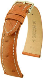 Hirsch Curea maro închis din piele Hirsch Massai Ostrich L 04262071-1 (Piele de ștruț) Hirsch Selection 21 mm